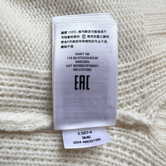 Gant wool cashmere oversized cable sweater - Picture 16 of 16